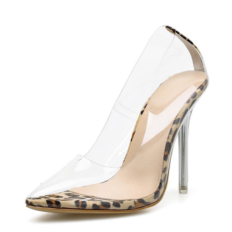 Escarpin Talon Transparent Pas Haut Talon Transparent Magasin New