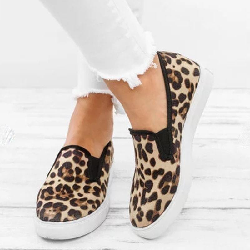 Slip on femme leopard on sale