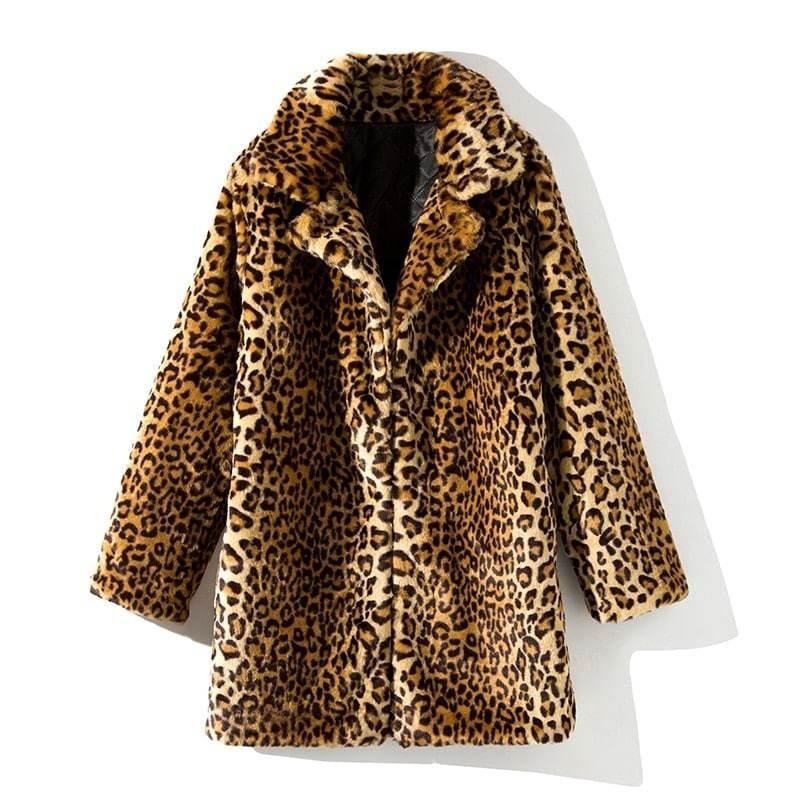 Fausse Fourrure Leopard Manteau LÃ©opard Manteau Court En Fausse